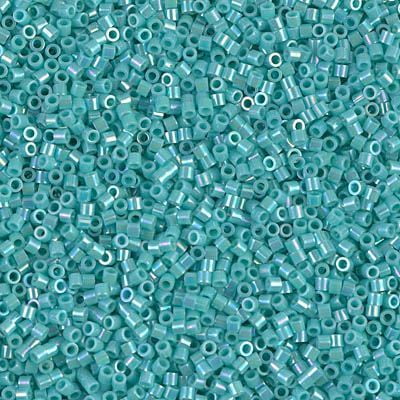 Miyuki Delica Seed Beads DBS0166/DBS166 15/0 Opaque Turquoise AB 5 Grams