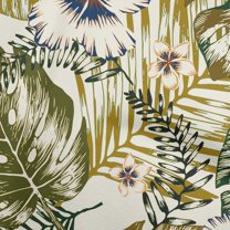 oneOone Georgette Viscose Lime Green Fabric Floral & Leaves Fabric For Sewing Printed Craft Fabric By The Yard 42 Inch Wide