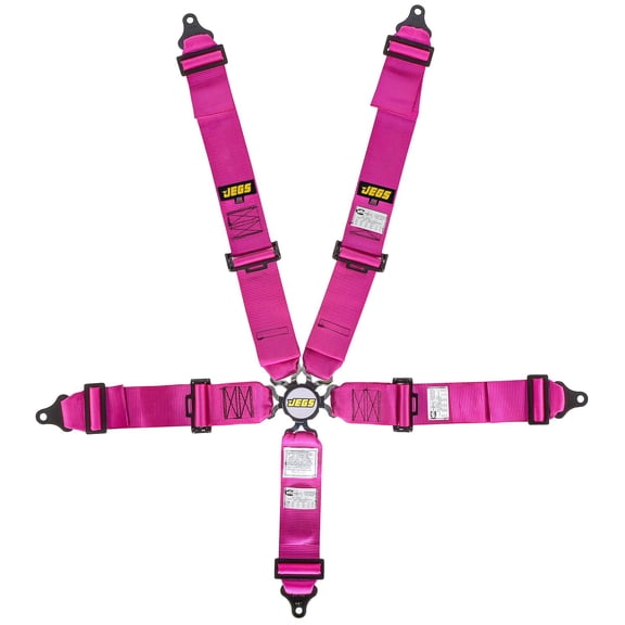 JEGS Pink Cam Lock Ultra Series Harness 5-Point Design
