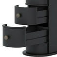 thumbnail image 4 of Side End Table, C Black Frame, Silver Metal Knobs 2 Drawer, 24 Inch, 4 of 5