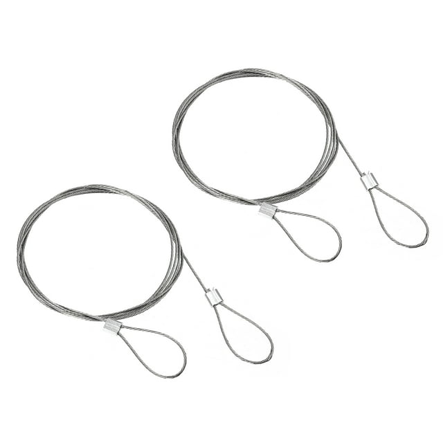 Unique Bargains Stainless Steel Cable, 2 Pack PVC Coated 1/32' Wire Rope for Deck Railing 3.3ft
