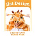 thumbnail image 2 of Giraffe Onesie Pajama Kids Unisex Animal Costumes Polyester One-Piece Sleepwear for Boys and Girls 6-8Years, 2 of 6