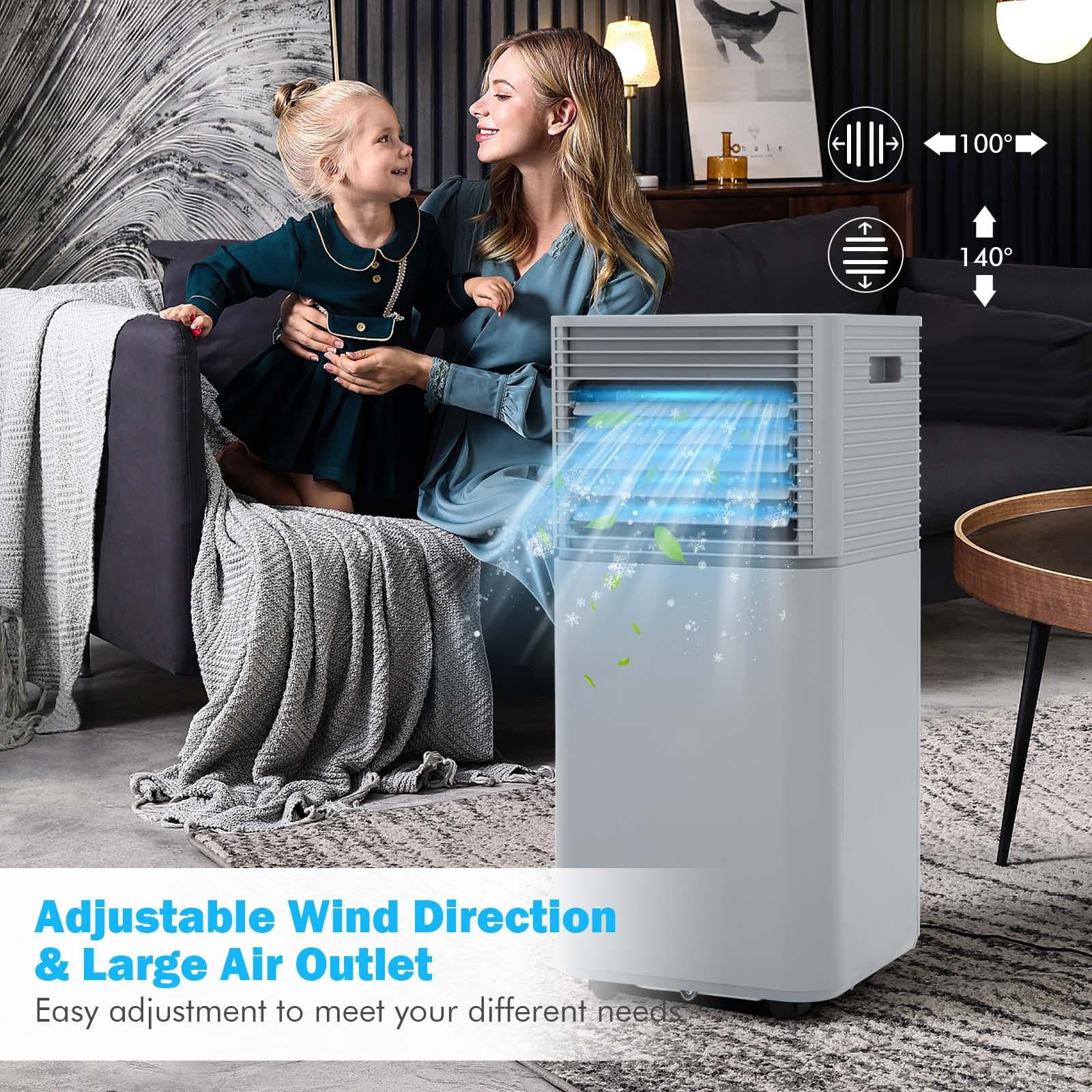 Giantex 4-in-1 Portable Air Conditioner 10000BTU, Multi-function & Powerful AC Unit w/Sleep Mode, Suitable for Bedroom, Living Room, Office, Gray
