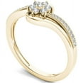 thumbnail image 2 of 1/4 Carat T.W. Diamond Bypass Flower 10kt Yellow Gold Fashion Ring, 2 of 5