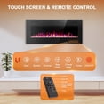 thumbnail image 3 of Electactic 42’’ 1500W Wall Mounted Recessed Electric Fireplace,12 Flame Color Modes,Touch Screen & Remote Control,Ultra Thin & Low Noise, 3 of 7