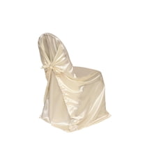 Your Chair Covers - Satin Self-Tie Universal Chair Cover Ivory