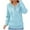 01-Light Blue, variant on BiZtdJrK Womens Waffle Pullover Hoodie Long Sleeve Oversized Drawstring Sweatshirt with Pocket Casual Athletic Gym Hooded Sweatshirt Army Green M