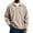 #_002Khaki, variant on Lapel Pullover Men Waffle Cozy Long Sleeve Collared Retro Pullover Dressy Classic Loose Pullover Gray L