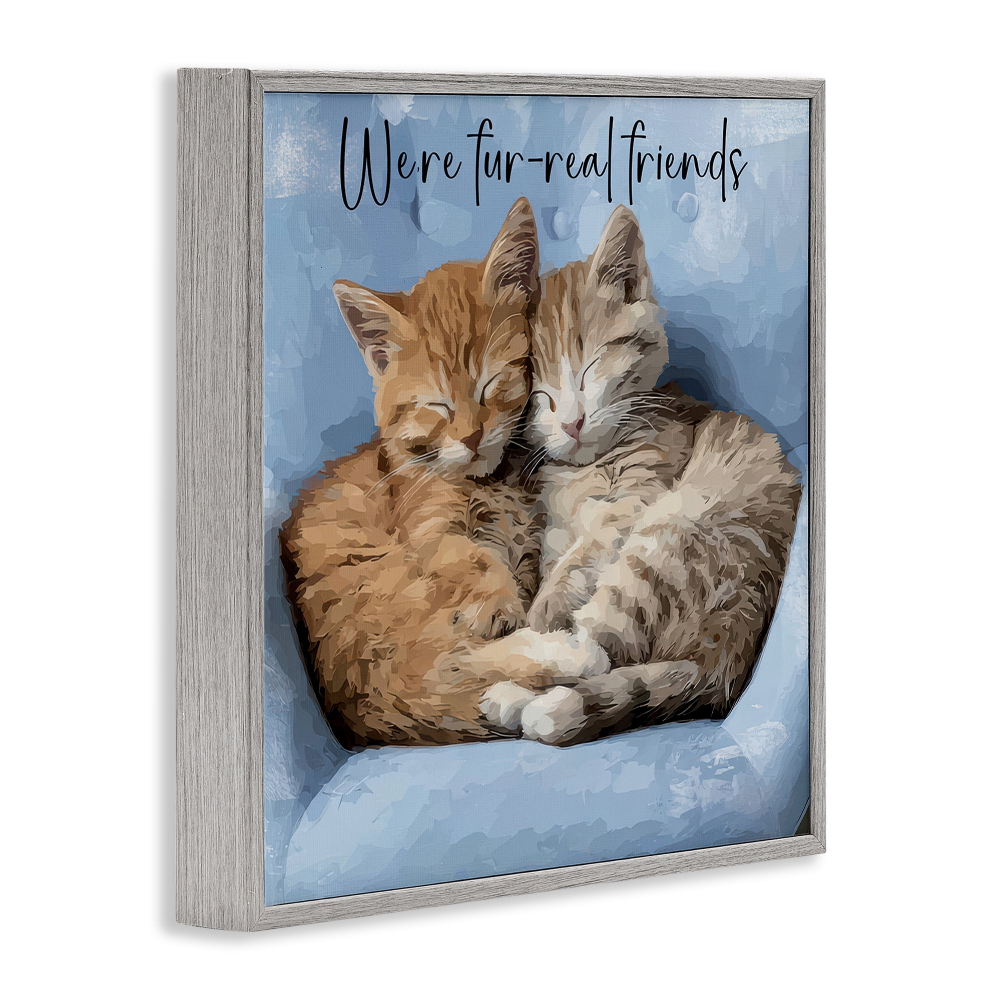 Stupell Industries We're Fur-Real Friends Gray Framed Giclee Art, design by Kim Curinga
