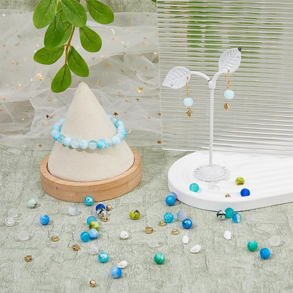 1box Beads Jewelry Making Finding Kits Inclduing Glass & Plastic & Shell Beads Mixed color 2~7x5~13x3~13mm Hole: 1~2.2mm 660pcs/box