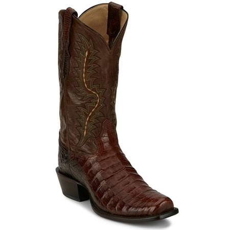 Tony Lama Men's Chasi Exotic Caiman Western Boot Broad Square Toe - SP1012 8 EE US