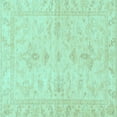 thumbnail image 1 of Ahgly Company Indoor Square Oriental Light Blue Traditional Area Rugs, 4' Square, 1 of 4