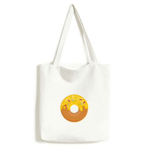 Yellow Dessert Sweet Food Tote Canvas Bag Shopping Satchel Casual Handbag