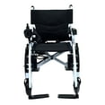 thumbnail image 2 of Foldable Electric Powered Lightweight Wheelchair, Comfortable Disabled Wagon, Elderly Mobility, Battery Included - White Frame Black Seat, 2 of 8