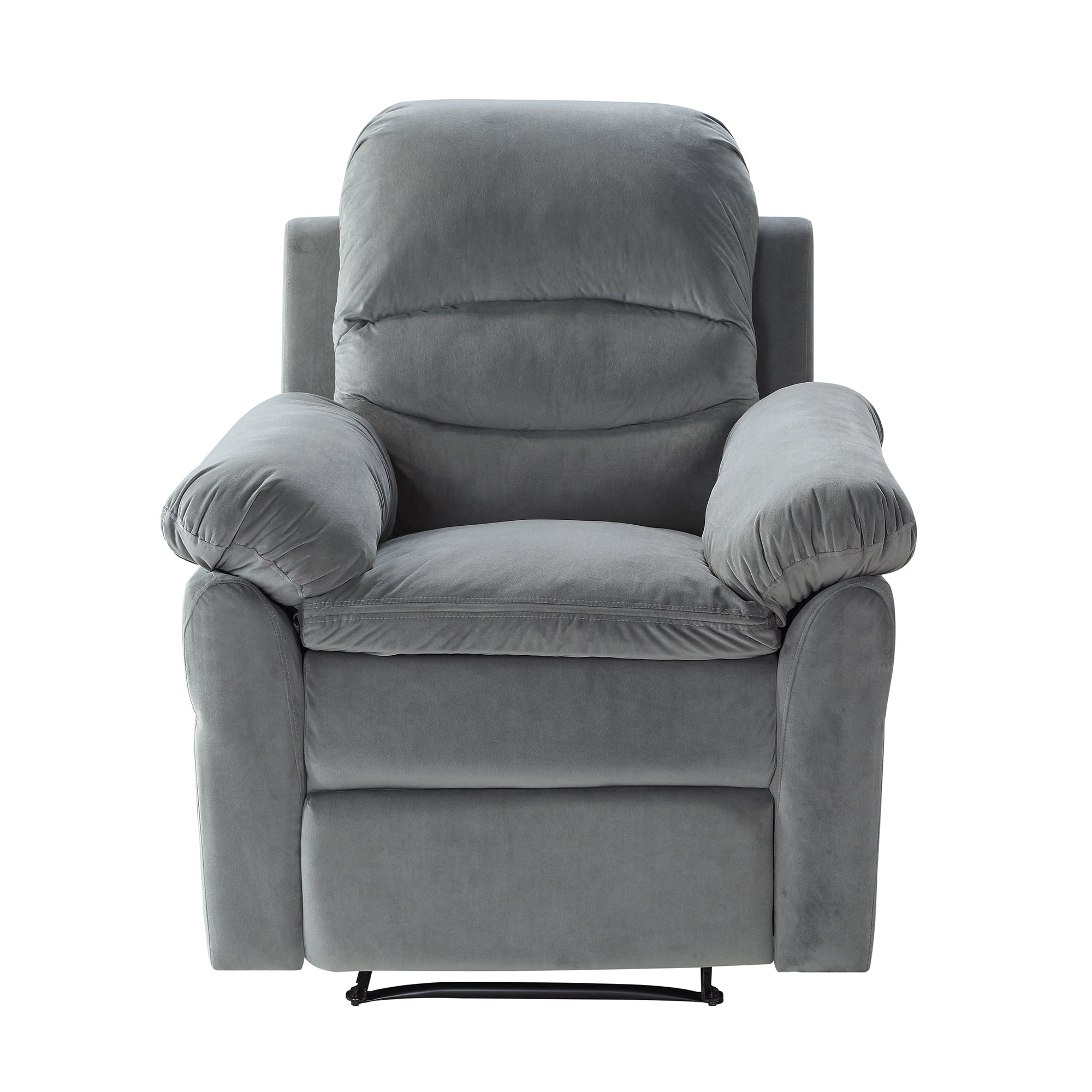 Kepooman Microfiber Manual Recliner Chair with Padded Seat for Bedroom Living Room, Gray Kepooman Microfiber Manual Recliner Chair with Padded Seat for Bedroom Living Room, Gray