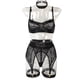 thumbnail image 1 of Ropa interior sexy de Europa y Estados Unidos, cuatro grandes empalmes de malla con anillo de acero colgando del cuello, ropa interior clásica, 1 of 6