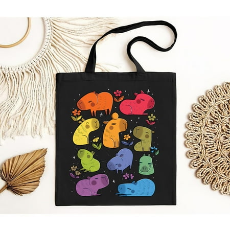 vintage Rainbow Capybara Grid Tote Bag By TaylorRoss1 Up to -TH22840