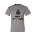 thumbnail image 3 of Cat I Am Your Father Cat Lover Men's Graphic T-Shirt, Heather Grey, Medium, 3 of 5