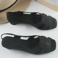 thumbnail image 4 of Ruyang Summer Women's Sandals Solid Color Low Heeled Casual Women's Shoes Flat Sandals for Women Closed Toe Beach Shoes, 4 of 6