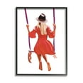 thumbnail image 5 of Stupell Industries Woman Wearing Red Dress Relaxing Park Swing Graphic Art Black Framed Art Print Wall Art, Design by Amelia Noyes, 5 of 5