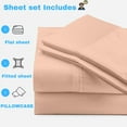 thumbnail image 3 of Universal XL V Berth 4 Piece 100% Egyptian Cotton 800TC The Best Boat V Berth Bedding Fits mattresses up to 4” Depth Durable & Easy Washable - Great Gift for Boaters ( Peach ), 3 of 4