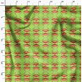 thumbnail image 3 of Soimoi Green Poly Georgette Fabric Crabs Ocean Decor Fabric Printed Yard 42 Inch Wide, 3 of 6