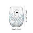 thumbnail image 2 of Ghost Stemless Wine Glass Borosilicate Glass Cup Halloween Decor Clear Tumbler for Cocktail Water Juice Spooky Bar Glassware Gift, 2 of 6