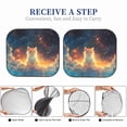 thumbnail image 6 of Windshield Sun Shade, Starry Sky Constellation Cat Foldable Car Sun Shade Windshield for Front, 2 Pieces, 6 of 7