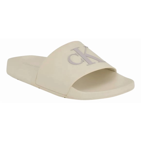 CHANCLA CALVIN KLEIN WISTON SLIDE CREMA & LILA