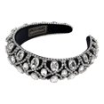 thumbnail image 1 of Baroque Rhinestone Design Headband Girl Headdress Sponge Hairband for Women, 1 of 3