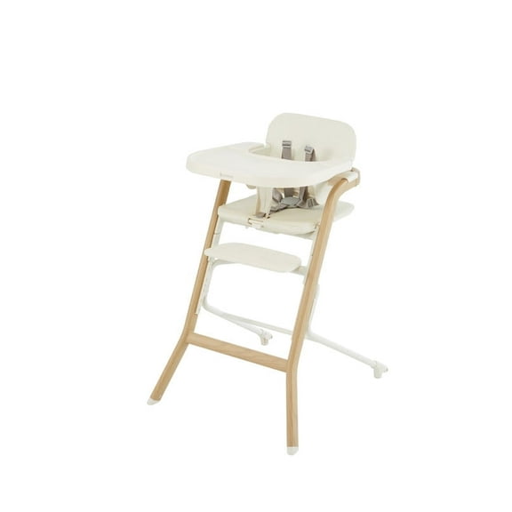 Unilove Grow With Me 2-in-1 Baby High Chair – Adjustable Toddler Chair with Baby Set, Removable Harness, One-Hand Seat & Footrest Adjustment - Vanila White