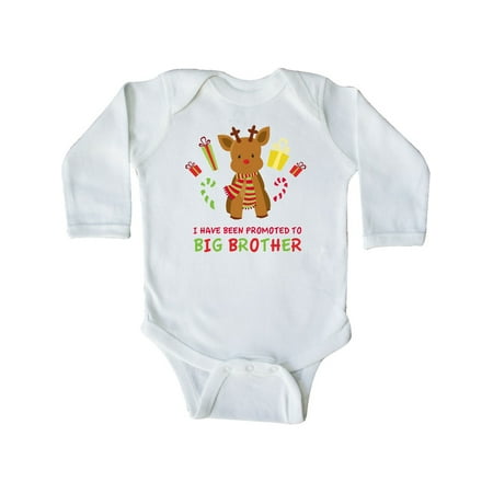 

Inktastic promoted to big brother Gift Baby Boy Long Sleeve Bodysuit