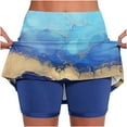 thumbnail image 2 of Tennis Skirts for Women Plus Size High Waist Tummy Control Skort Lightweight Floral Print Golf Workout Spandex Skirted Shorts Size S-4XL, 2 of 6