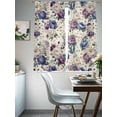 thumbnail image 4 of Farmhouse Flowers Sheer Curtains 72 Inch Length 2 Panels Set Window Treatments, Botanical Purple Blue Floral Plants Rod Pocket Semi Curtains for Living Room/Bedroom/Kitchen Décor, 104"W x 72"L, 4 of 7