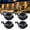 Black Warm Light 4pcs, variant on Solar LED Gutter Wall Light Outdoor Accent Waterproof Fence Soffit Lamp | Sun Powered Roofline Eaves Illumination Wireless Dusk Sensor Fascia Garden Perimeter Pathway Patio Deck Railing Fixture