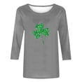 thumbnail image 3 of St. Patrick's Day Sweatshirt for Women Lucky Shamrock Long Sleeve Shirt Ireland Clover Print Pullover Tops, 3 of 4