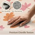 thumbnail image 6 of ODIKA 3'x5' Warm Autumn Tones Floral Pumpkin Design Washable Accent Rug Charming Nature-Inspired Pattern with Leaves Pet Friendly, Non-Shedding Mat for Bedside, Nursery Room, 6 of 7
