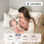 MomMed S21 Double Hands-Free Breast Pump, Leak-Proof Design, 3 Modes & 12 Vacuum Levels Electric Pink Wearable Breast Pump with Carrying Case