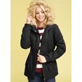 thumbnail image 5 of Made by Johnny Women's Inner Fur Lined Military Anorak Parka Jacket with Detachable Hoodie S BLACK, 5 of 6