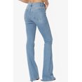 thumbnail image 4 of TheMogan Women's Versatile Vintage Washed Stretch Denim Mid Rise Slim Bootcut Jeans, 4 of 7