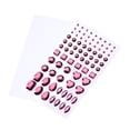 thumbnail image 2 of FRCOLOR crystal stickers Self-adhesive Acrylic Crystal Rhinestone Jewels Gems Sticker Sheets Assorted Various Shapes (Pink),5.12"X2.95"X0.2", 2 of 4