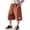 Brown, variant on Kids Boys Solid Color Athletic Shorts Knee Length Casual Sportswear with Pockets Elastic Waistband Stylish Bottoms for Summer Brown 6 Years-7 Years