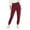 Red, variant on CONFREE Women's Casual Pants Slim Sport Pants for Women Elastic Waist Drawstring Solid Color Lightweight Active Jogger With Pocket