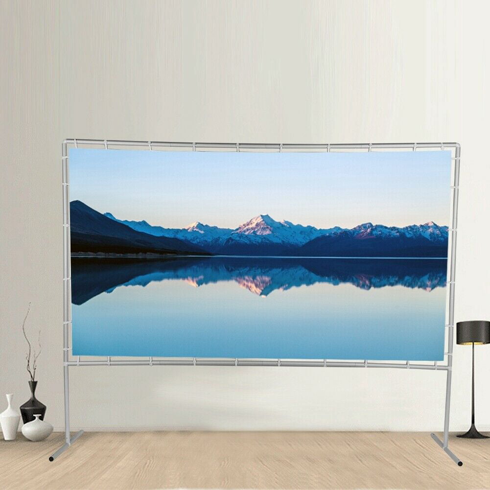 120" Projector Screen Portable Indoor Outdoor Projection with Stand