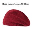 thumbnail image 4 of Boinas de cachemira, gorros de lana merino cálidos para mujer, gorro de punto de moda para invierno, 4 of 5
