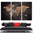 thumbnail image 2 of Vintage World Map Canvas Wall Art Map of the World Large Painting for Office Wall Decor Home Living Room Decorations Framed Ready to Hang, 2 of 4