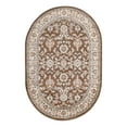 thumbnail image 2 of Unique Loom Charlotte Collection Area Rug - Carmel (4' 1" x 6' 1" Oval Brown/Ivory), 2 of 6