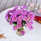 thumbnail image 3 of Cateissary 2 uds 5 tenedores 15 cabezas girasol Artificial estilo rústico decoración Floral del hogar Flores artificiales púrpura, 3 of 6