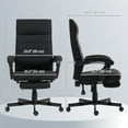 thumbnail image 3 of Vinsetto High-Back Office Chair Linen Computer Desk Chair Black, 3 of 10