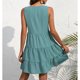 thumbnail image 4 of Vestido informal, vestidos de mujer, vestido plisado con escote en V, vestido sin mangas para mujer, características líderes en su clase, 4 of 6
